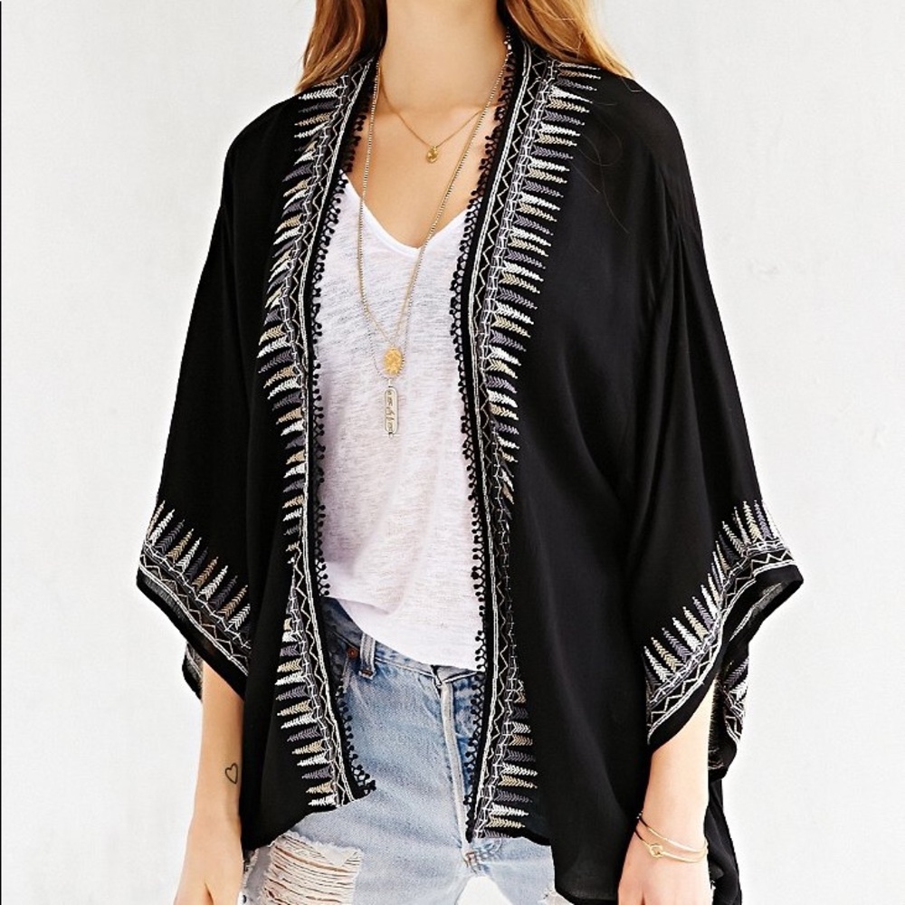 Urban Outfitters Embroidered Kimono